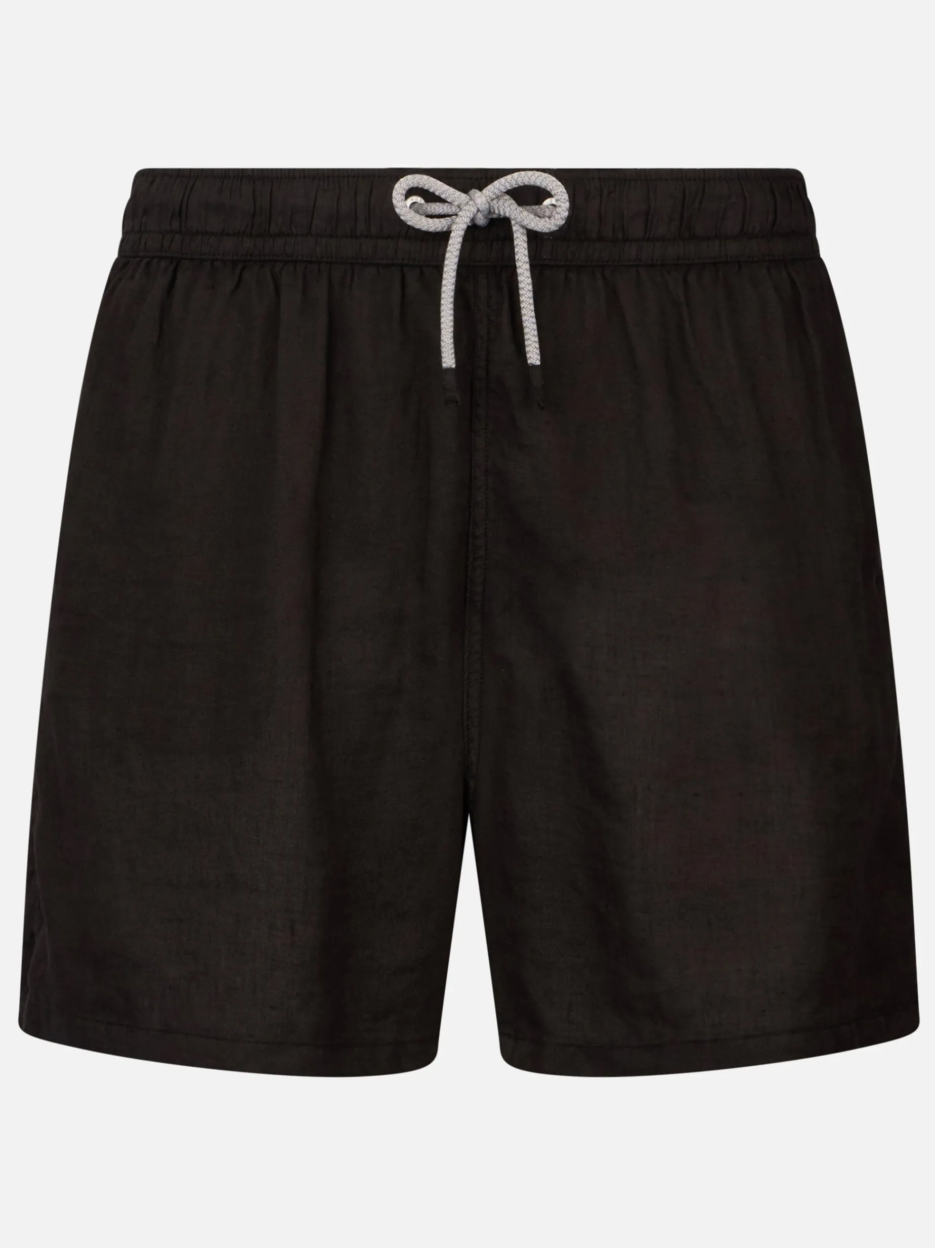 Costume da bagno da uomo di media lunghezza Gustavia in lino nero