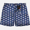 Costume da bagno da uomo corto con stampa in tinta