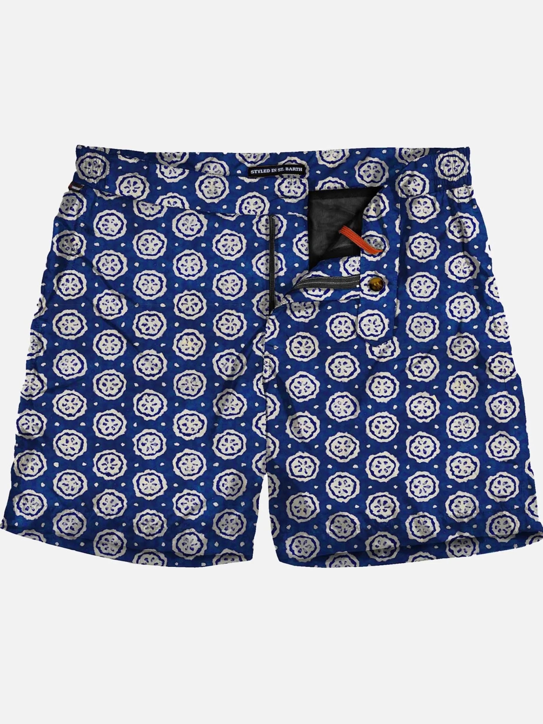Costume da bagno da uomo corto con stampa in tinta