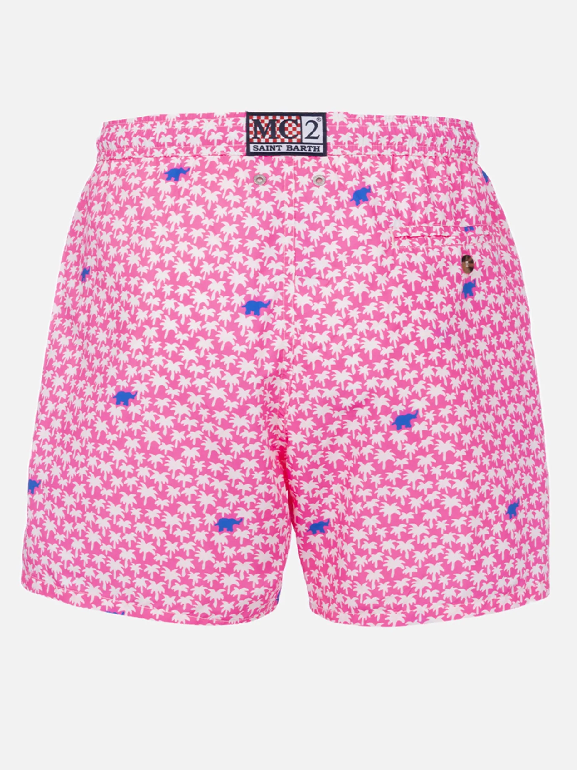 Costume da bagno da uomo in tessuto leggero Lighting Micro Fantasy con stampa palme