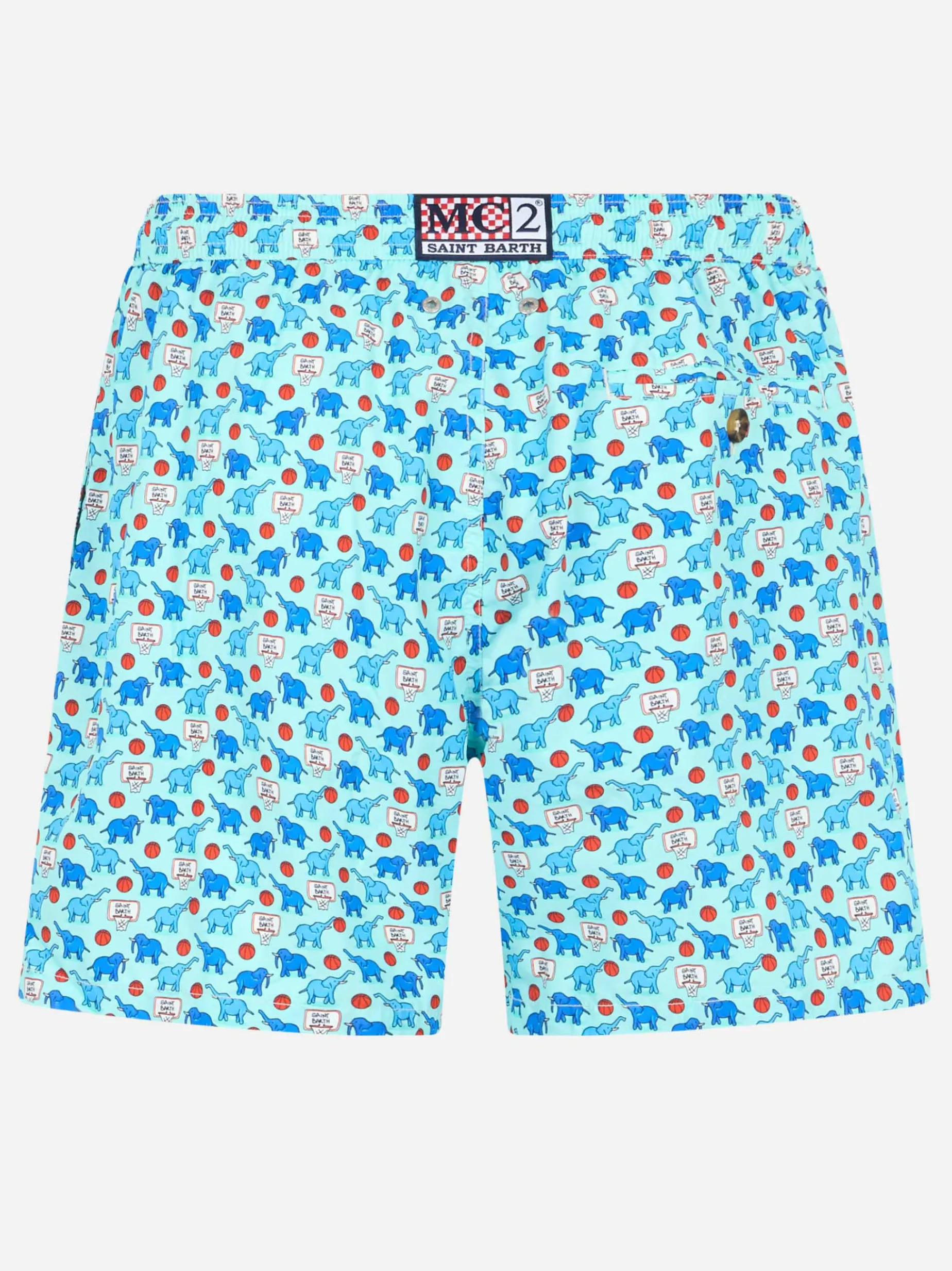 Costume da bagno da uomo in tessuto leggero Lighting Micro Fantasy con stampa elefante