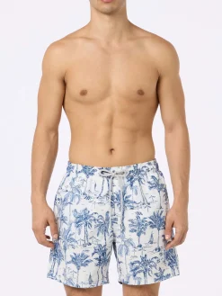 Costume da bagno da uomo Gustavia di media lunghezza con stampa toile de jouy