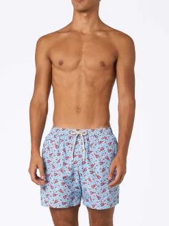 Costume da bagno da uomo in tessuto leggero Lighting Micro Fantasy con stampa aragosta