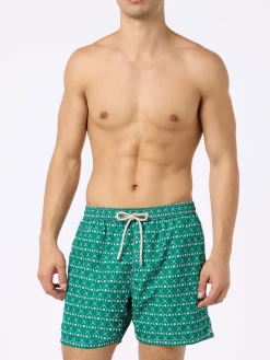 Costume da bagno da uomo in tessuto leggero Lighting Micro Fantasy con stampa golf