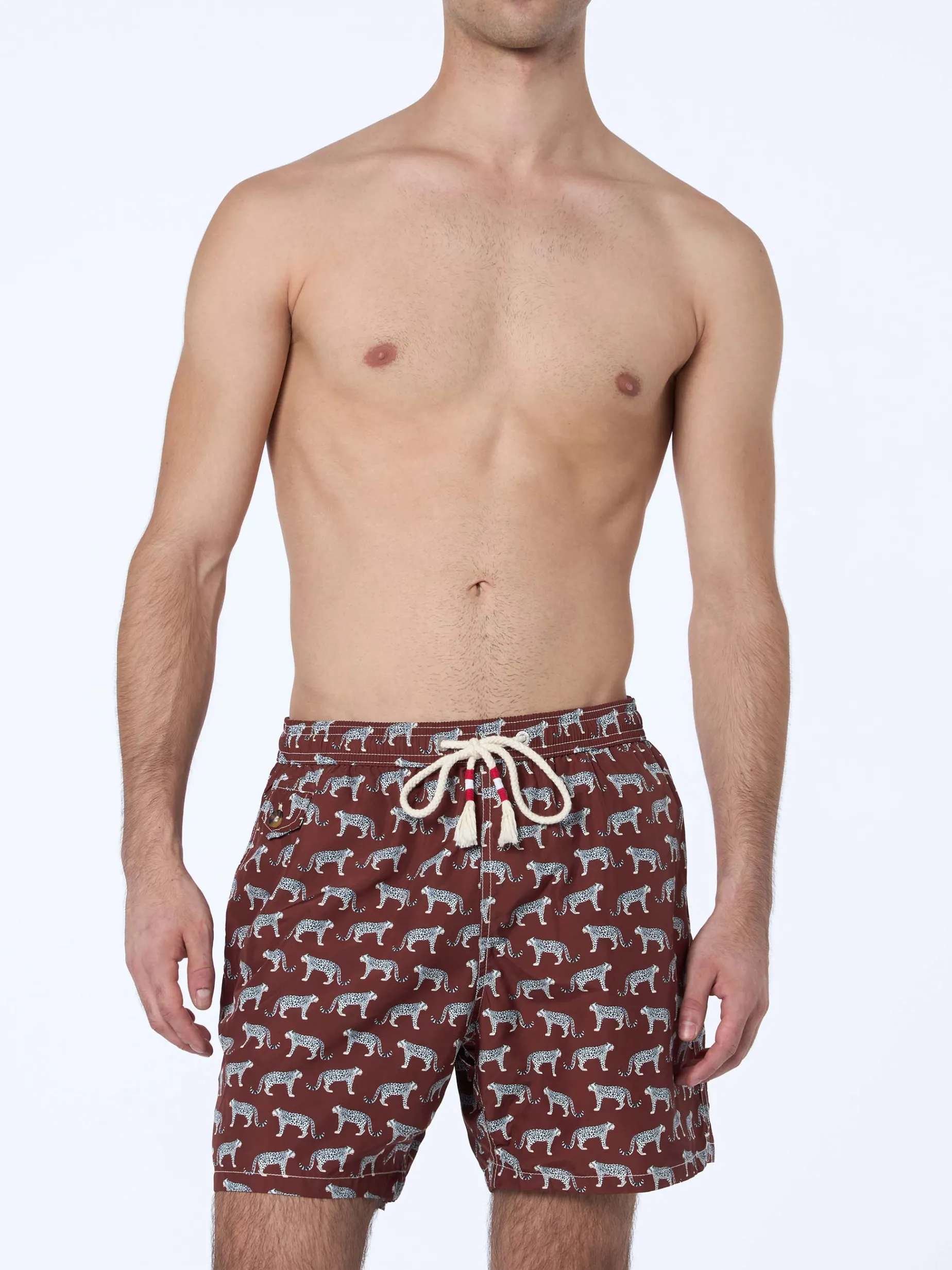 Costume da bagno da uomo in tessuto leggero Lighting 70 con stampa micro ghetta