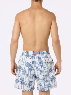 Costume da bagno da uomo Gustavia di media lunghezza con stampa toile de jouy