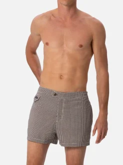 Costume da bagno da uomo Harrys dal taglio aderente con stampa pied de poule