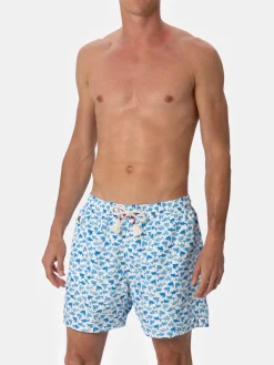 Costume da bagno da uomo in tessuto leggero Lighting 70 con stampa squali