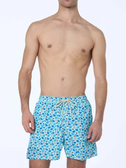 Costume da bagno da uomo in tessuto leggero Lighting Micro Fantasy con stampa elefante