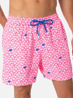 Costume da bagno da uomo in tessuto leggero Lighting Micro Fantasy con stampa palme