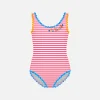 Costume intero da bambina con ricamo
