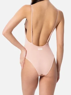 Costume intero da donna chiaro Cecille con strass