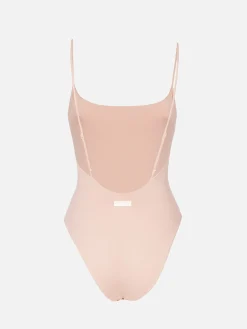 Costume intero da donna chiaro Cecille con strass