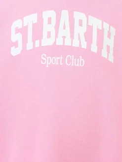 Felpa da bambina Briony con patch Saint Barth in spugna multicolore