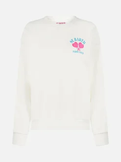 Felpa da donna in felpa con stampa amante del padel St. Barth