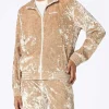 Felpa da donna Miriam beige in ciniglia