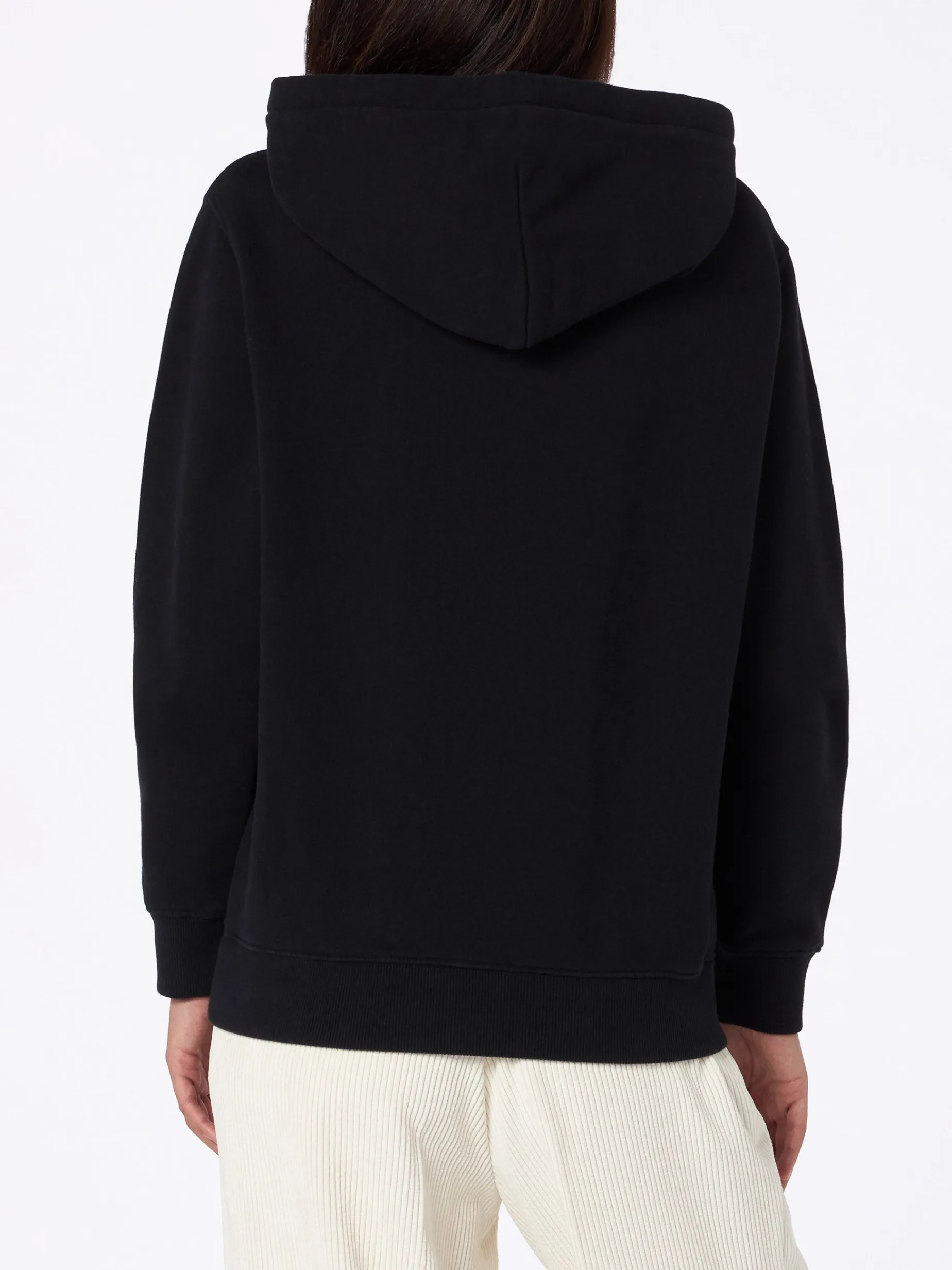 Felpa da donna nera Virginia con strass