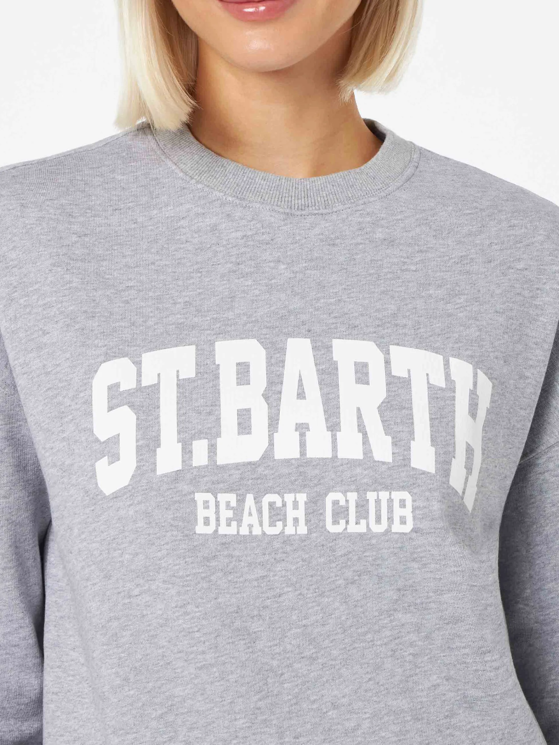 Felpa da donna Stardust in cotone grigio