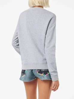 Felpa da donna Stardust in cotone grigio