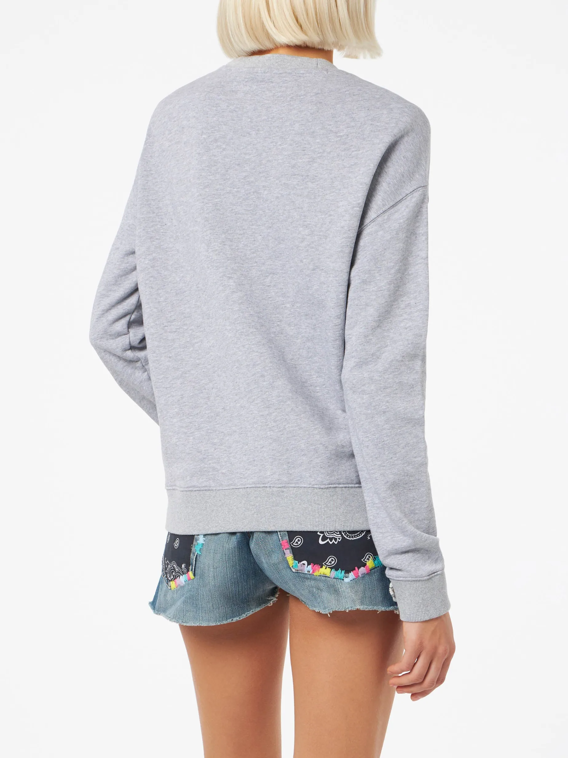 Felpa da donna Stardust in cotone grigio