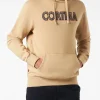 Felpa da uomo beige con patch Cortina