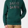Felpa da uomo verde con patch Saint Barth