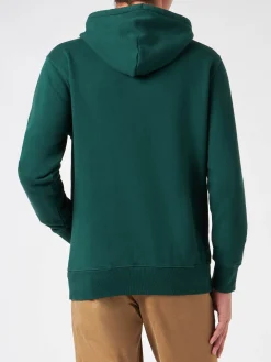 Felpa da uomo verde con patch Saint Barth