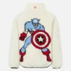 Giacca sherpa da bambino con stampa Capitan America | EDIZIONE SPECIALE MARVEL