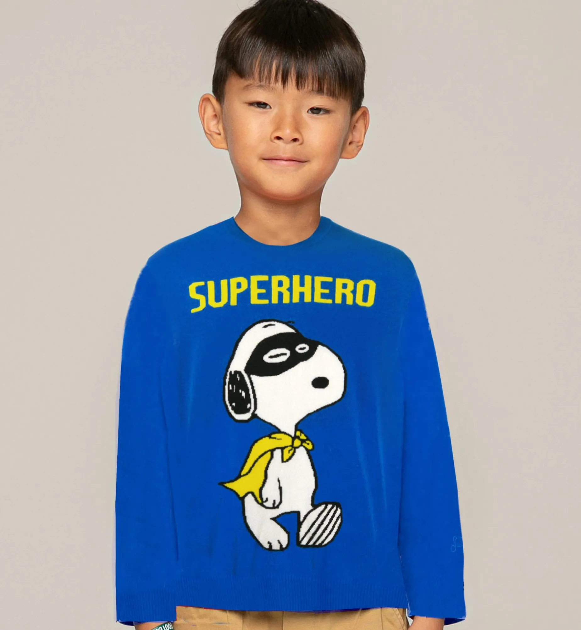 Maglia da bambino blu stampa Snoopy Superhero | SNOOPY - EDIZIONE SPECIALE PEANUTS™