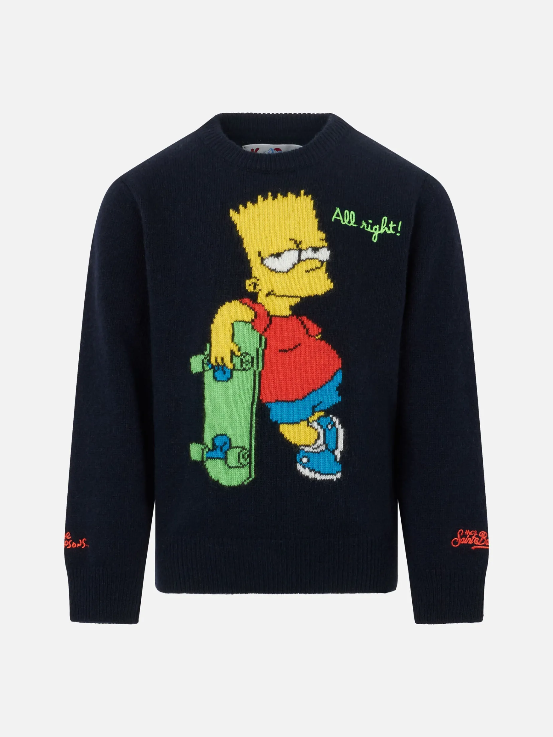Maglia da bambino girocollo con stampa Bart Simpson | THE SIMPSON SPECIAL EDITION