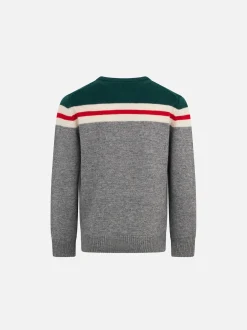 Maglia da bambino girocollo con patch St. Barth Ski club