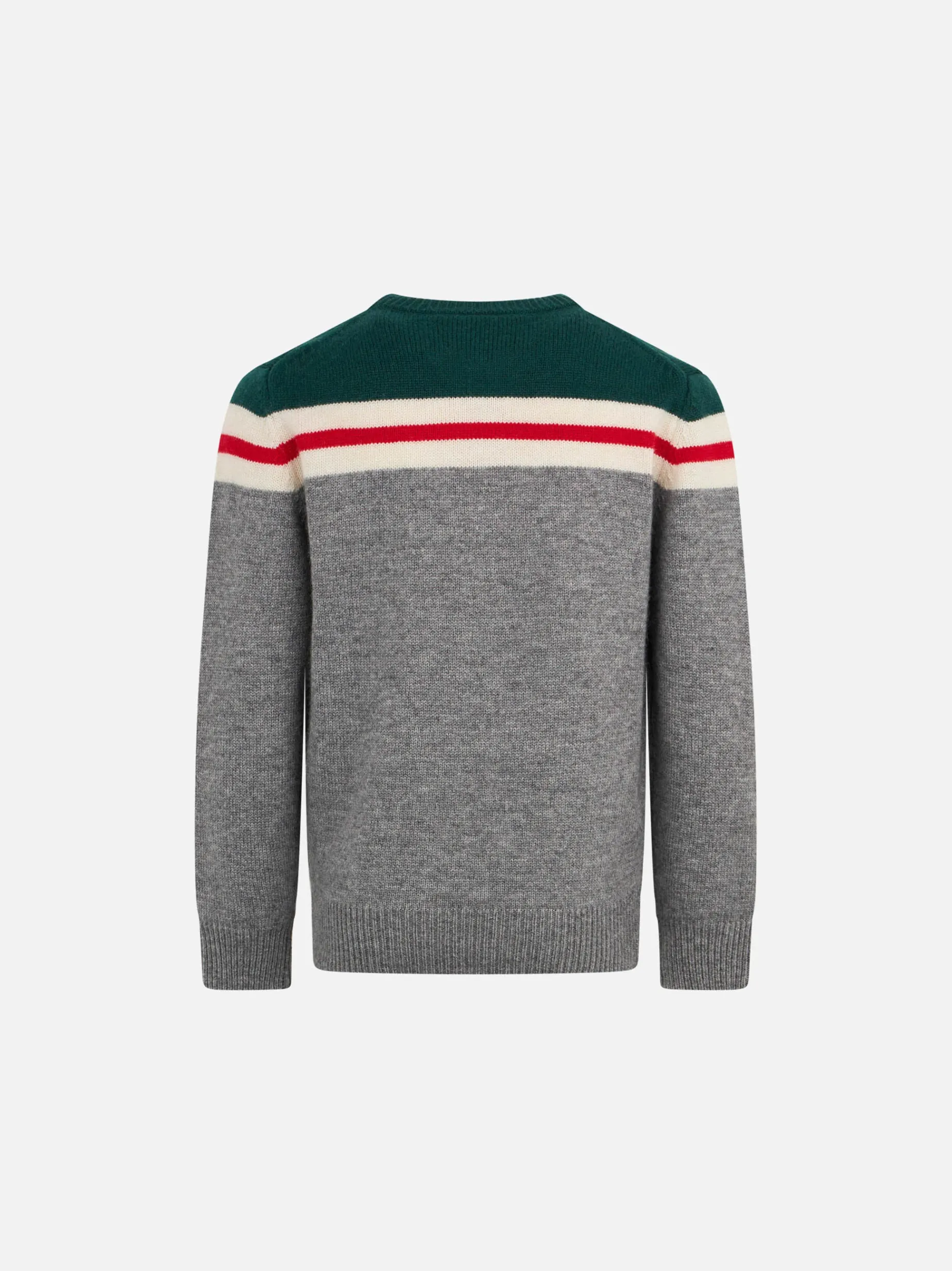 Maglia da bambino girocollo con patch St. Barth Ski club