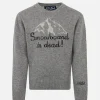 Maglia da bambino grigia con scritta Snowboard is dead!