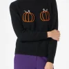 Maglia da donna con ricamo zucche