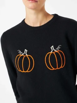 Maglia da donna con ricamo zucche