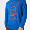 Maglia da uomo blu con ricamo Courma Pirates