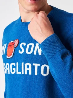 Maglia da uomo girocollo con stampa jacquard Mi sono sbagliato