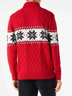 Maglia mezzo collo alto con scritta Cortina