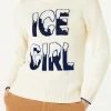 Maglia mezzo dolcevita Ice Girl grafica lurex