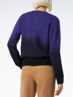 Maglia morbida da donna girocollo con ricamo Queen of the Night