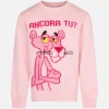 Maglione da bambina a girocollo rosa con Pantera Rosa Ancora Tu? Stampa | EDIZIONE SPECIALE LA PANTERA ROSA
