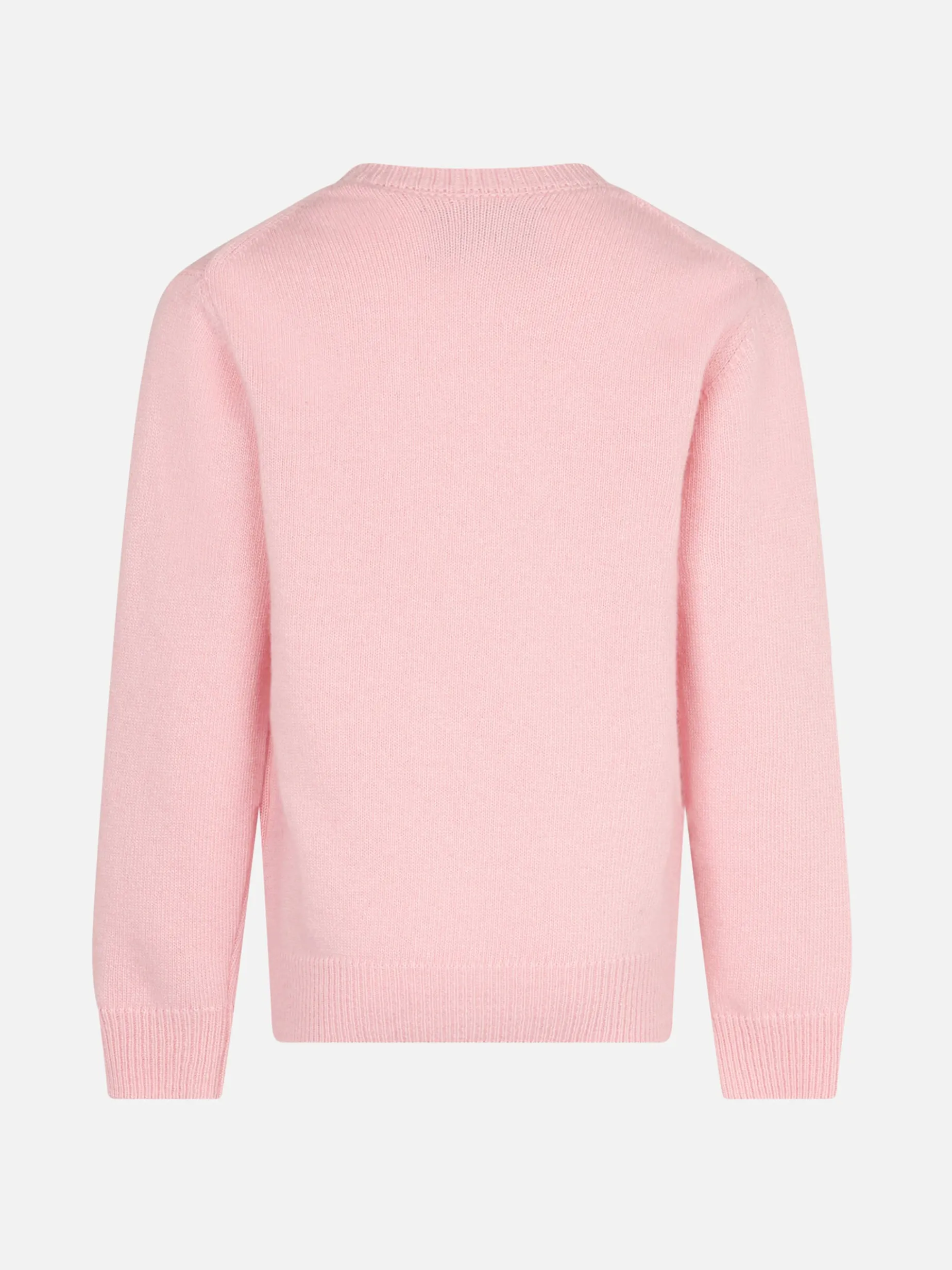 Maglione da bambina a girocollo rosa con Pantera Rosa Ancora Tu? Stampa | EDIZIONE SPECIALE LA PANTERA ROSA