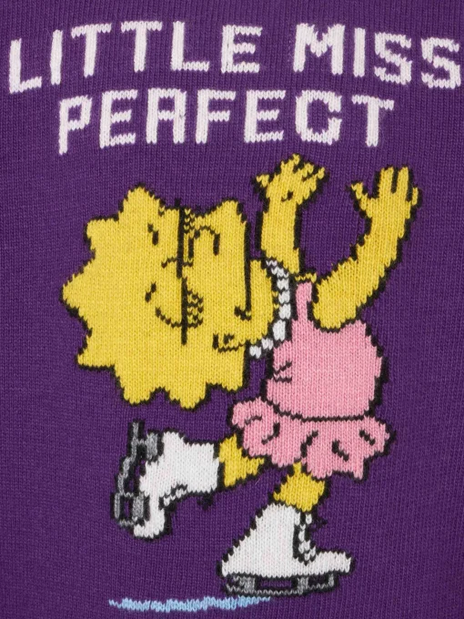 Maglione da bambina girocollo con stampa Lisa Simpson | EDIZIONE SPECIALE SIMPSON