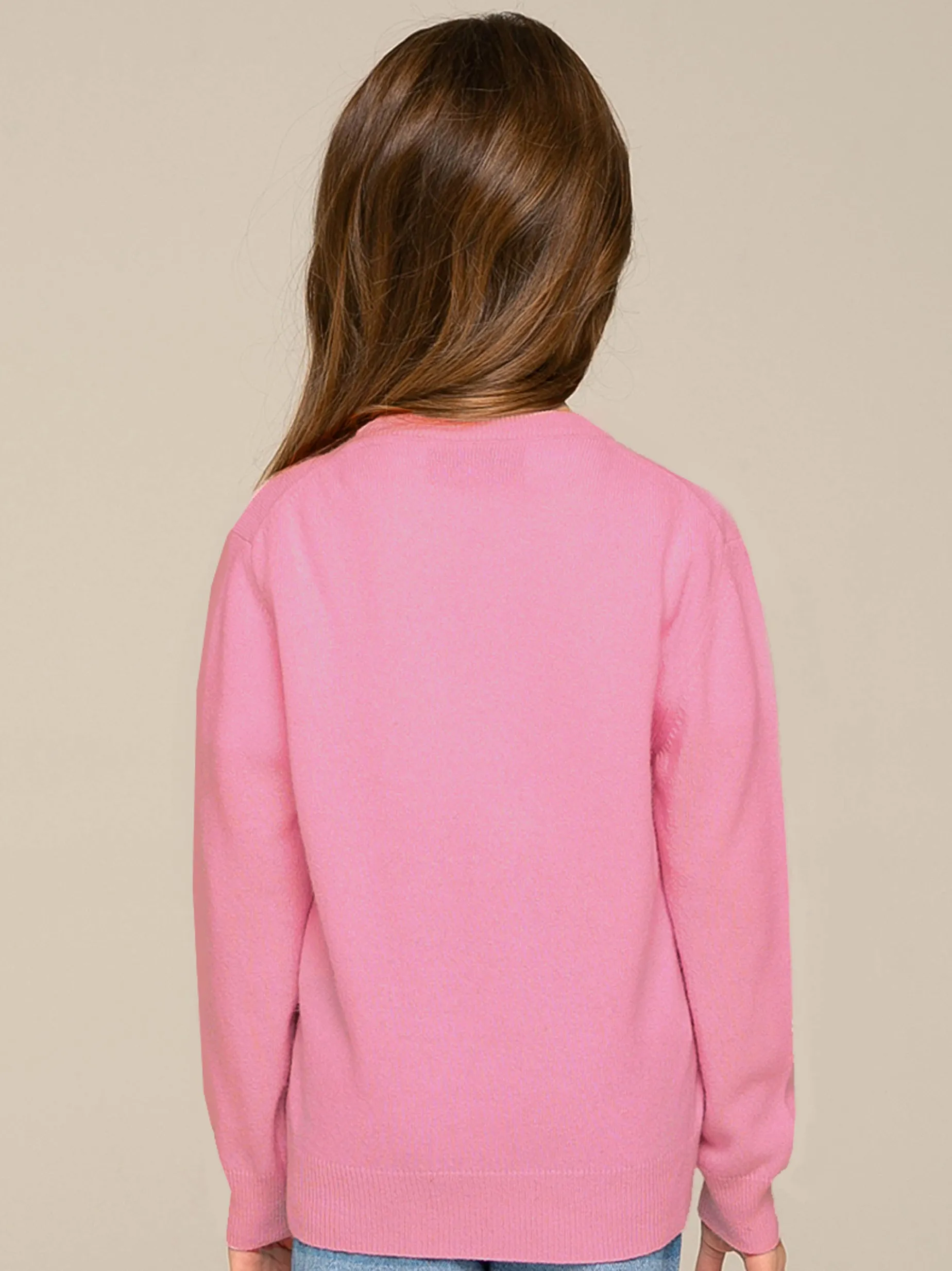 Maglione da bambina stampa Snoopy con ricamo Love me | Edizione speciale Peanuts™