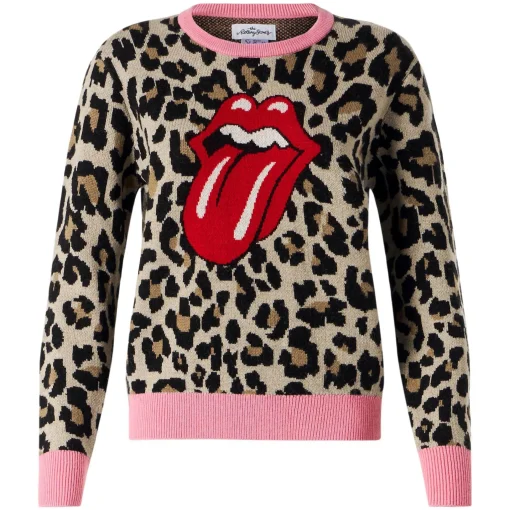 Maglione da donna con jacquard animalier | EDIZIONE SPECIALE ROLLING STONES®