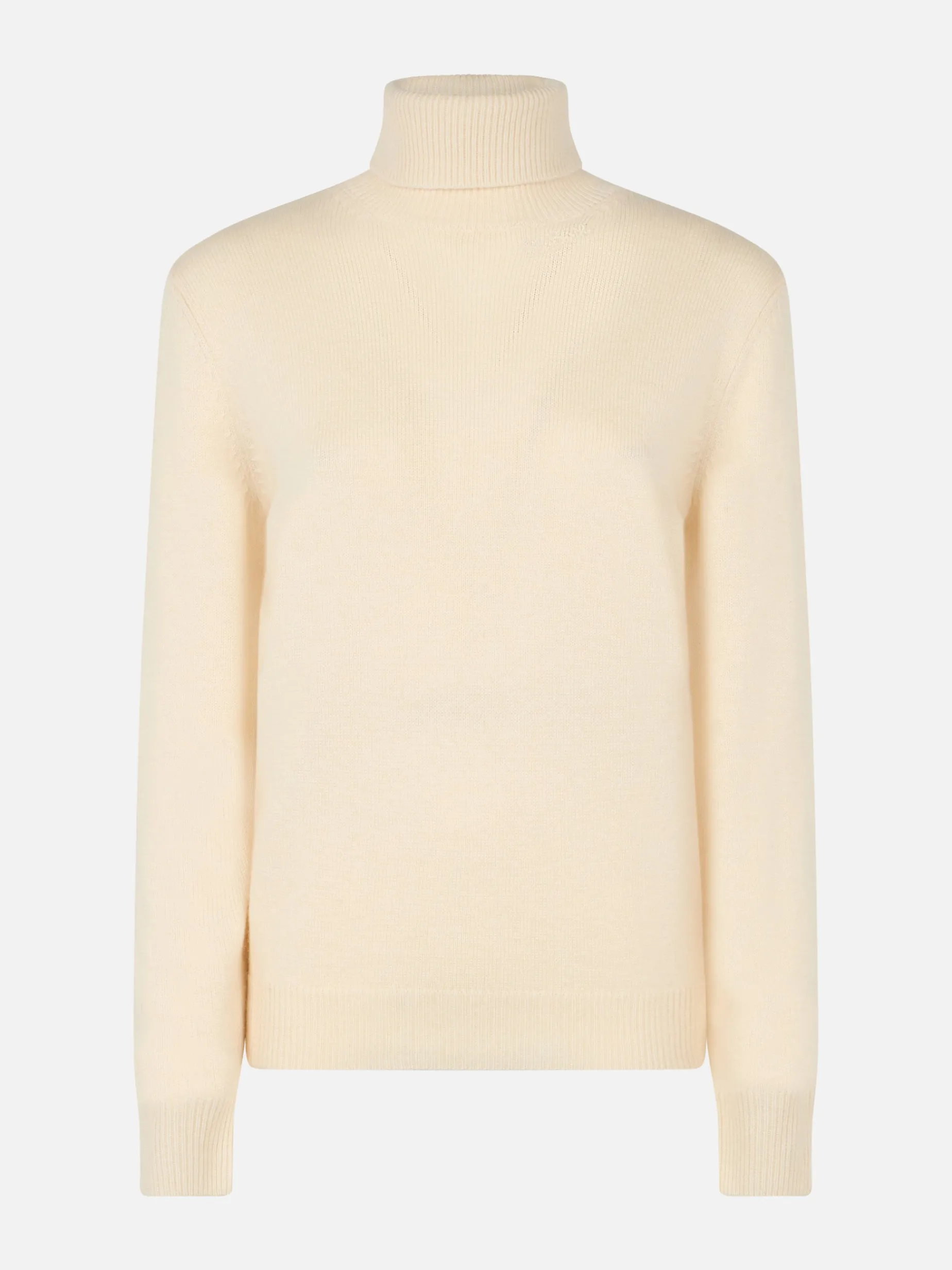 Maglione da donna Moody bianco a costine sottili