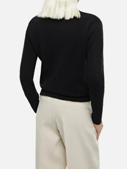 Maglione da donna nero New Queen con ricamo Queen of the night