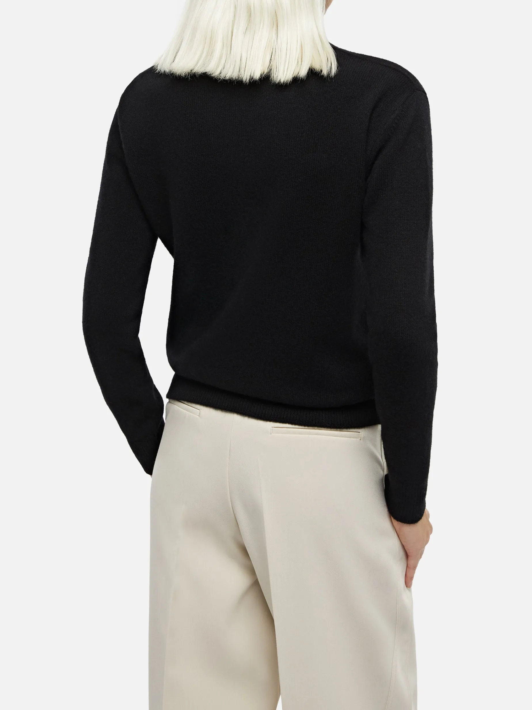 Maglione da donna nero New Queen con ricamo Queen of the night