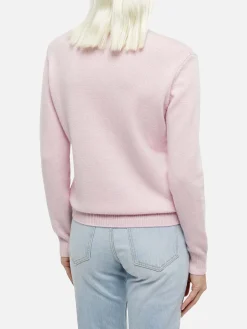 Maglione da donna rosa New Queen con stampa Adesso Giura