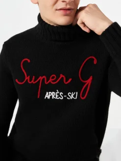 Maglione da uomo collo alto con ricamo Super G | SUPER G EDIZIONE SPECIALE